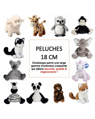 Choix de peluches de 18 cm