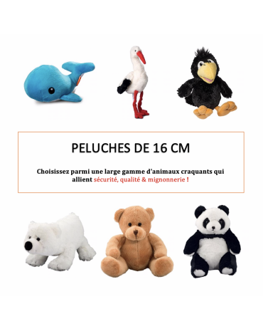 Choix de peluches de 15 cm