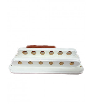 PORTE-QUEUE MURALE BOIS MASSIF WHITE XL (6 queues)