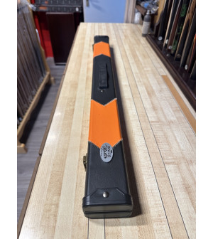 MALETTE BAIZE MASTER 1/2 CUIR NOIR ET ORANGE