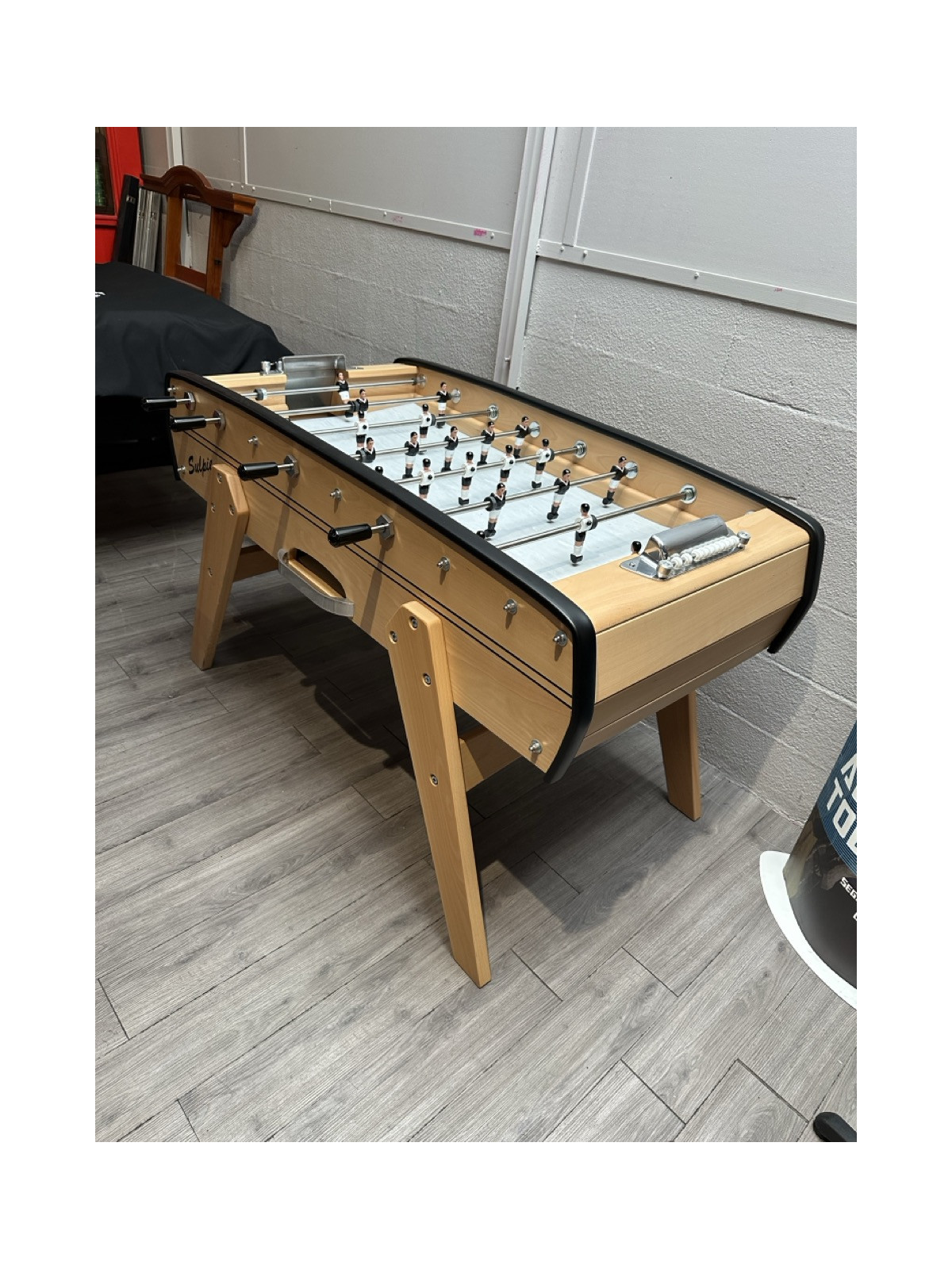 Baby-Foot Sulpie Evolution naturel mat, pieds bois