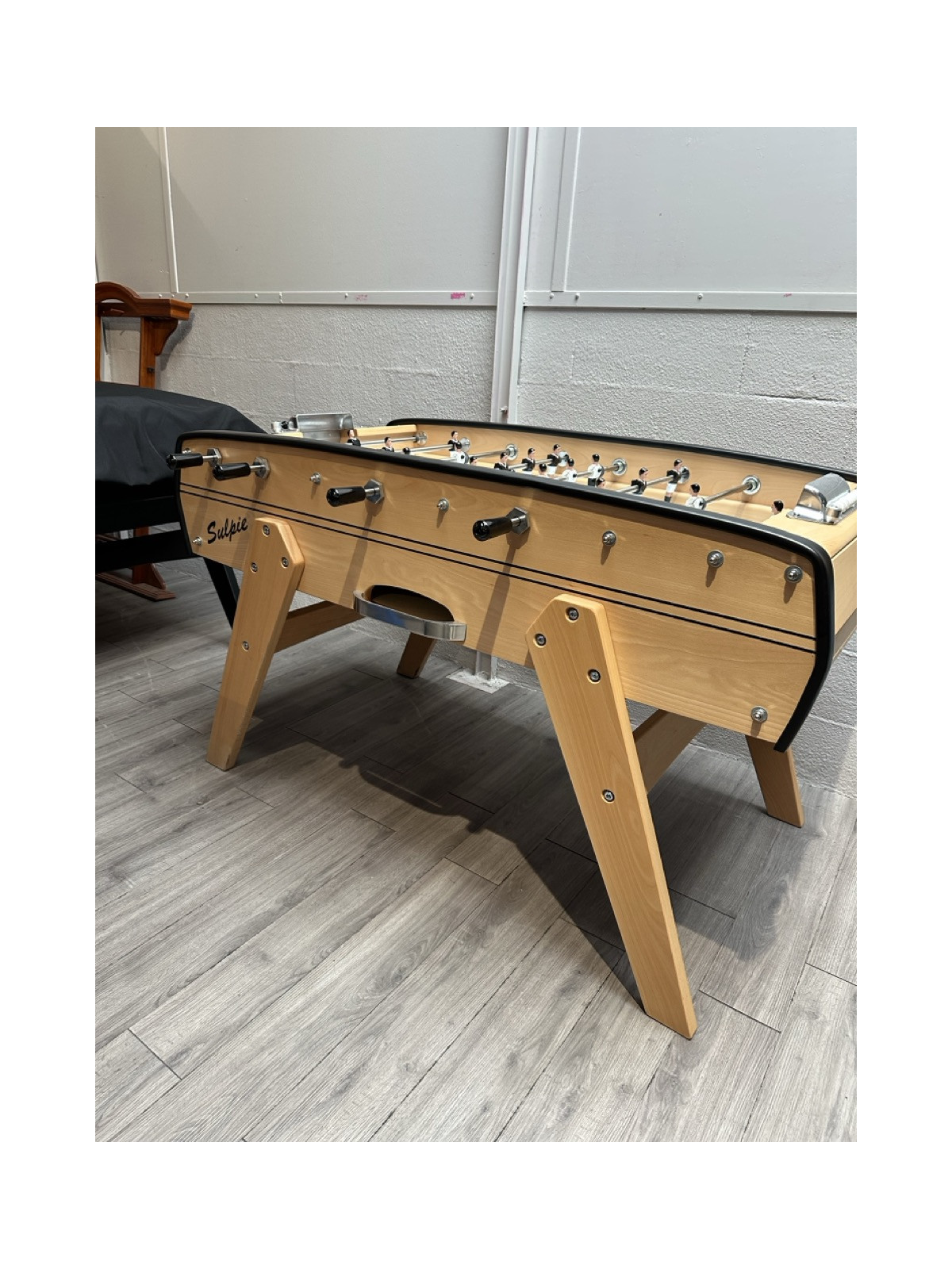 Baby-Foot Sulpie Evolution naturel mat, pieds bois