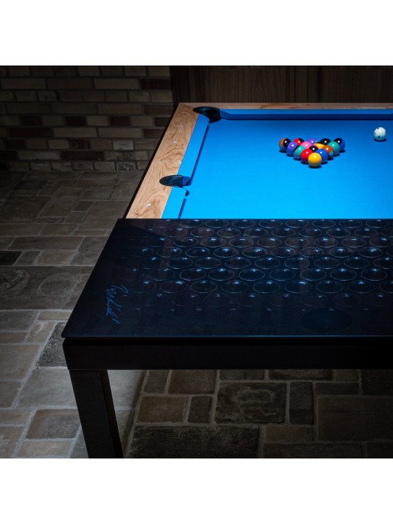 Billard FusionTables avec plateau en verre trempé personnalisé