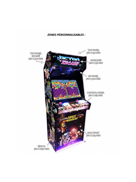 Borne arcade personnalisée