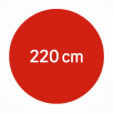 220 cm